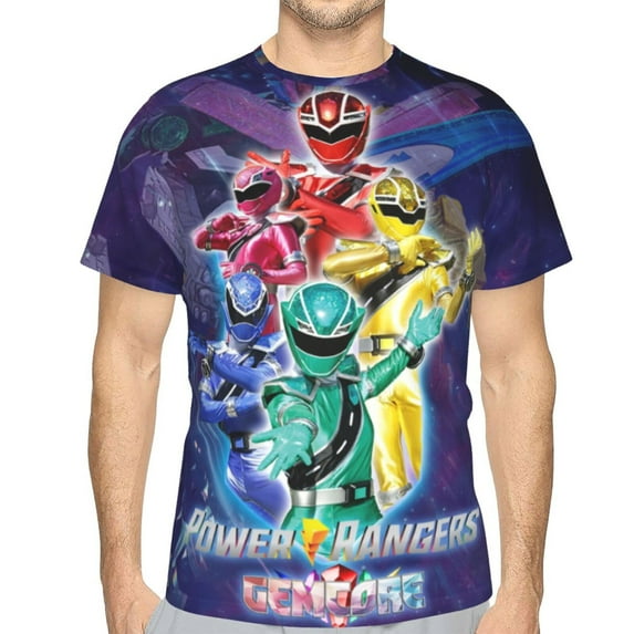 Power Rangers T Shirt 3d Printed Crewneck Graphic Short Sleeve Tees For Mens