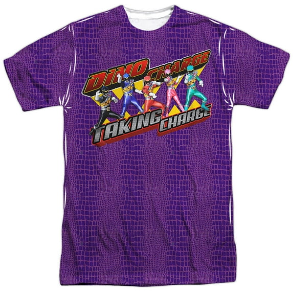 Power Rangers Children's TV Series Dino Charge Taking Charge Adult Front Print T