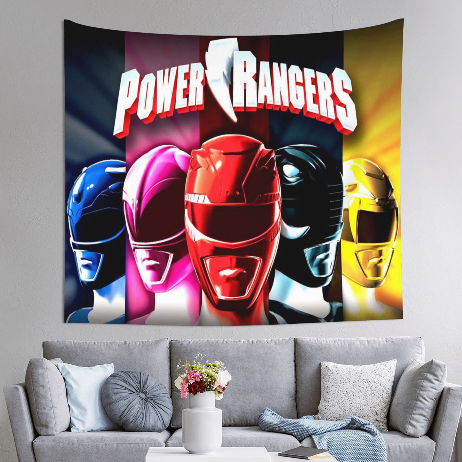 Power Ranger Door Decorations Power Rangers Tapestry Wall Hanging Wall Art Decor Wall Tapestry For ...