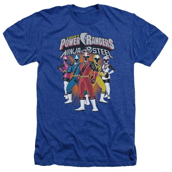 Power Rangers - Team Lineup - Heather Short Sleeve Shirt - Large
