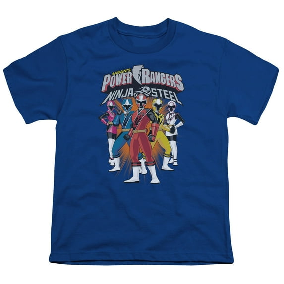 Power Rangers - Team Lineup - Youth Short Sleeve Shirt - Large