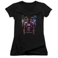 thumbnail image 1 of Power Rangers Team Of Rangers Junior Women's V-Neck T-Shirt Black, 1 of 1