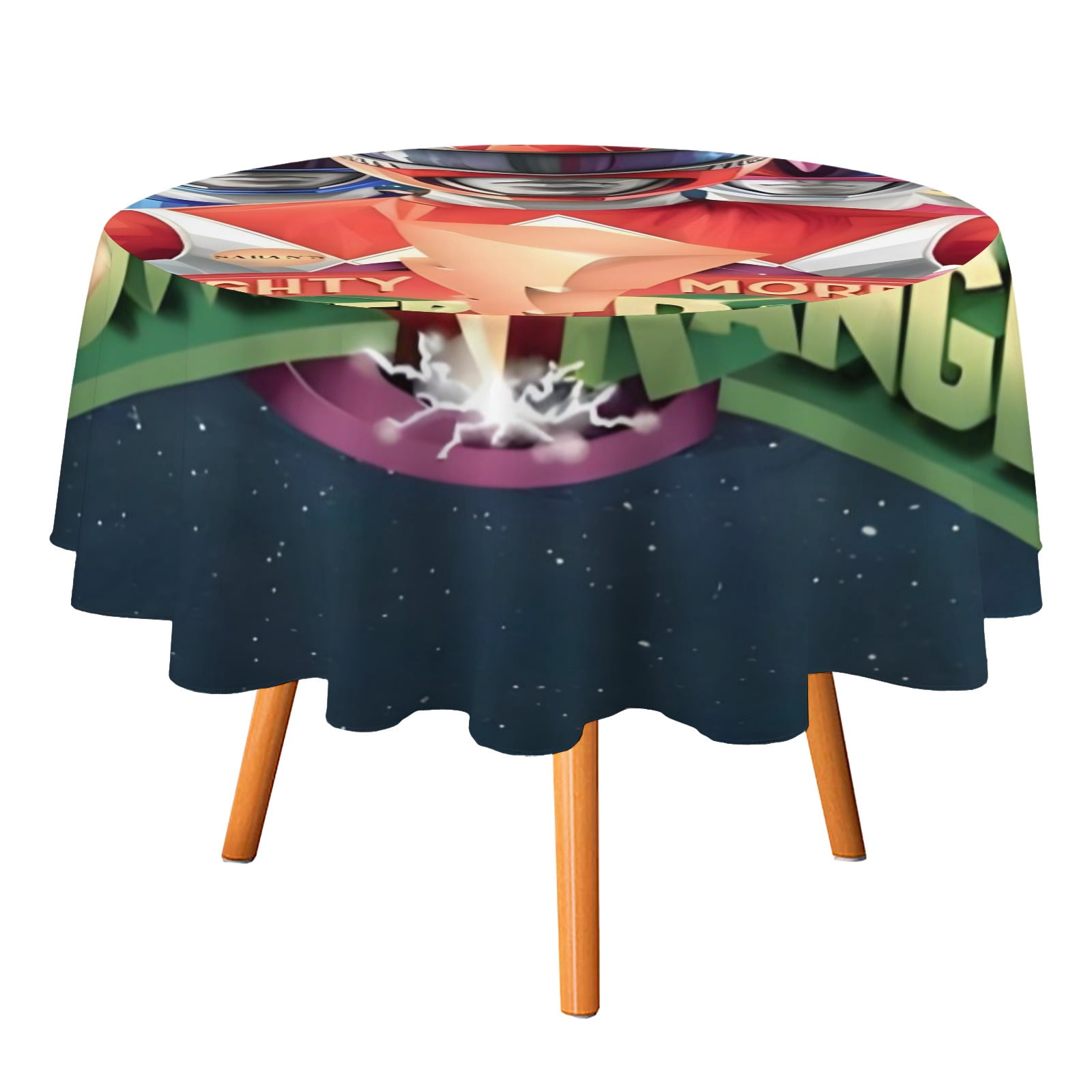 Power Rangers-Theme Round tablecloth has an iconic print, fits most ...