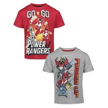 Power Rangers Toddler Boys 2 Pack Graphic T-Shirts Red/Grey 5T