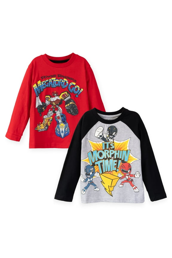 Toddler Boys 2 Pack Long Sleeve T-Shirts Toddler to Big Kid