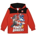 thumbnail image 1 of Power Rangers Toddler Boys Fleece Half Zip Pullover Hoodie Toddler to Big Kid, 1 of 5