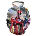 thumbnail image 1 of Power Rangers Unisex Adult Hoodie Casual Hooded Sweatshirt Pullover Novelty 3D Printed Sweater Jacket S, 1 of 8