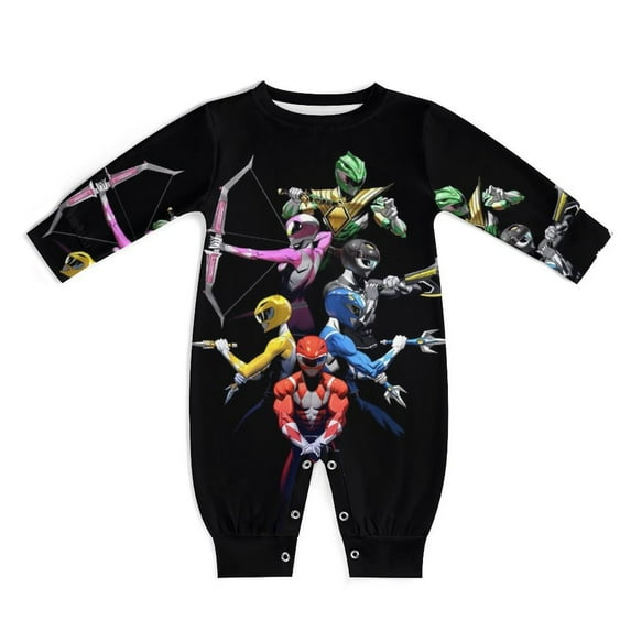 Power Rangers Unisex Baby Boy Girl Rompers Long Sleeve Infant Jumpsuits Babies' Outfits Fall Winter Clothes 12-18M