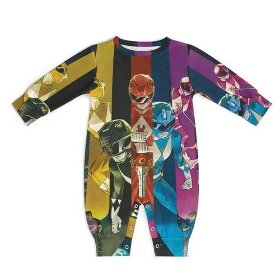 Power Rangers Unisex Baby Boy Girl Rompers Long Sleeve Infant Jumpsuits Babies' Outfits Fall Winter Clothes 12-18M