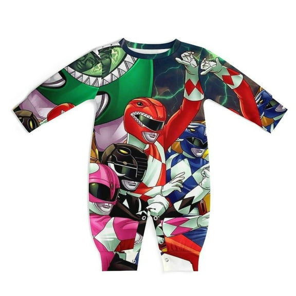 Power Rangers Unisex Baby Boy Girl Rompers Long Sleeve Infant Jumpsuits Babies' Outfits Fall Winter Clothes 3-6M