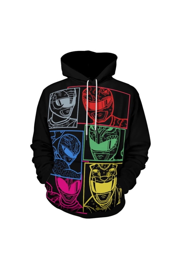 Power Rangers Unisex Sweatshirts Loose Pullover Sweater Hooded Hoodie 3D Printing Jacket Winter Fall Clothes 4XL