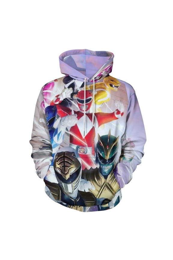 Power Rangers Unisex Sweatshirts Loose Pullover Sweater Hooded Hoodie 3D Printing Jacket Winter Fall Clothes 4XL