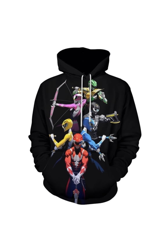 Power Rangers Unisex Sweatshirts Loose Pullover Sweater Hooded Hoodie 3D Printing Jacket Winter Fall Clothes 5XL