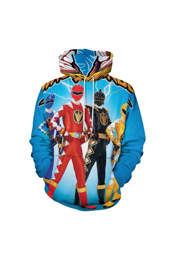 Power Rangers Unisex Sweatshirts Loose Pullover Sweater Hooded Hoodie 3D Printing Jacket Winter Fall Clothes 5XL