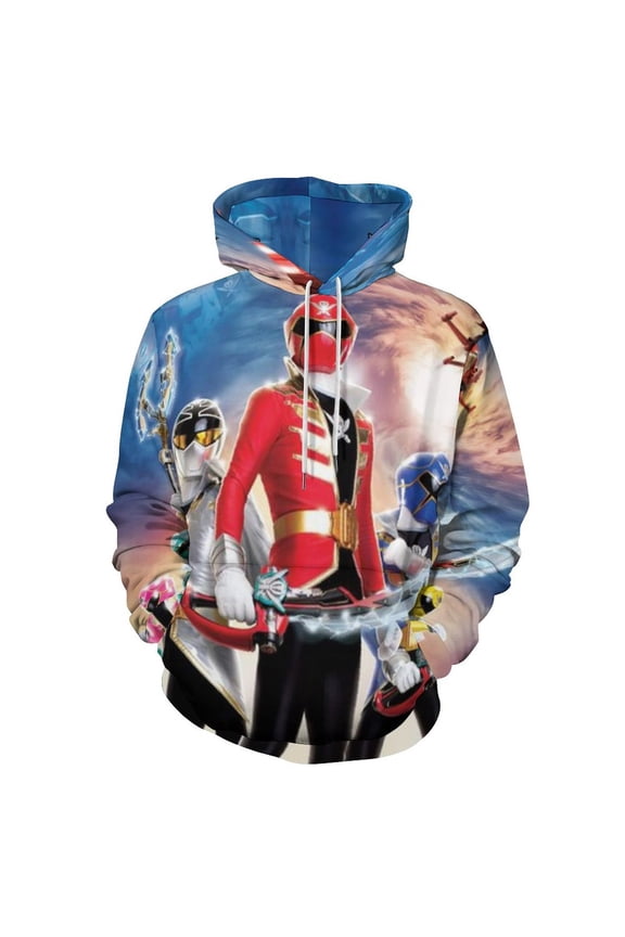 Power Rangers Unisex Sweatshirts Loose Pullover Sweater Hooded Hoodie 3D Printing Jacket Winter Fall Clothes S