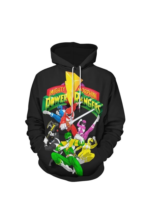 Power Rangers Unisex Sweatshirts Loose Pullover Sweater Hooded Hoodie 3D Printing Jacket Winter Fall Clothes S