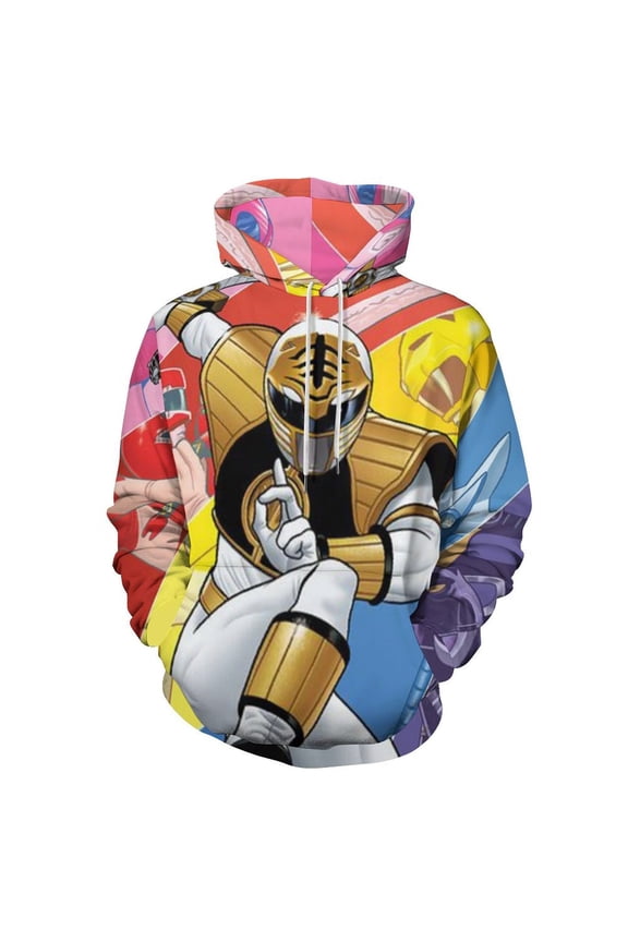Power Rangers Unisex Sweatshirts Loose Pullover Sweater Hooded Hoodie 3D Printing Jacket Winter Fall Clothes S