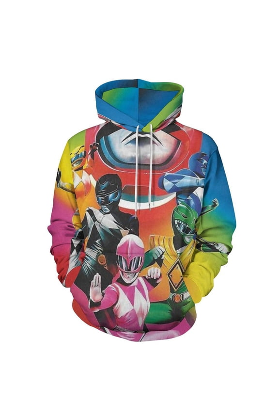 Power Rangers Unisex Sweatshirts Loose Pullover Sweater Hooded Hoodie 3D Printing Jacket Winter Fall Clothes S