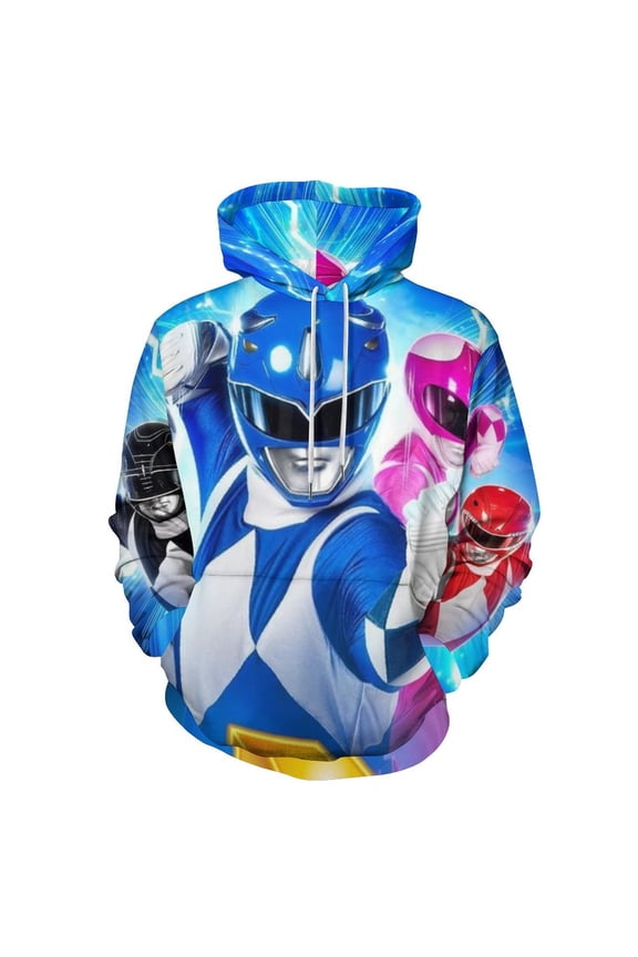 Power Rangers Unisex Sweatshirts Loose Pullover Sweater Hooded Hoodie 3D Printing Jacket Winter Fall Clothes S