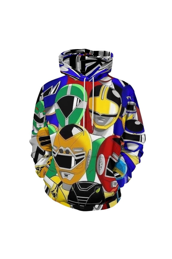 Power Rangers Unisex Sweatshirts Loose Pullover Sweater Hooded Hoodie 3D Printing Jacket Winter Fall Clothes S
