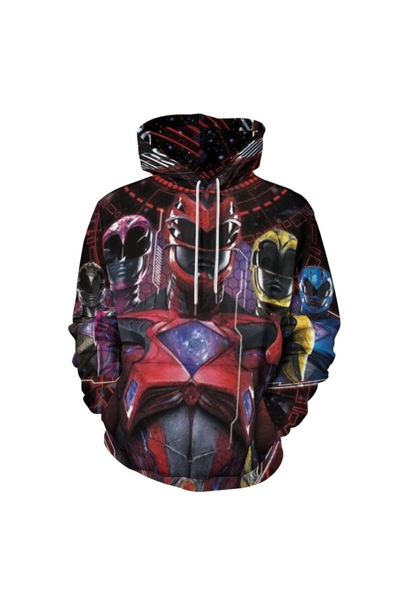 Power Rangers Unisex Sweatshirts Loose Pullover Sweater Hooded Hoodie 3D Printing Jacket Winter Fall Clothes S