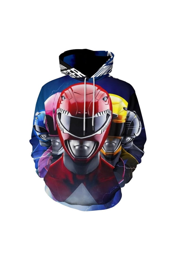 Power Rangers Unisex Sweatshirts Loose Pullover Sweater Hooded Hoodie 3D Printing Jacket Winter Fall Clothes S