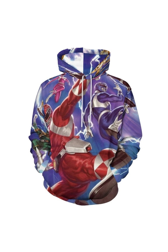 Power Rangers Unisex Sweatshirts Loose Pullover Sweater Hooded Hoodie 3D Printing Jacket Winter Fall Clothes XL