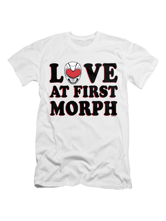 Valentine's Day Love At First Morph Unisex Adult Canvas Brand T Shirt, White, X-Large