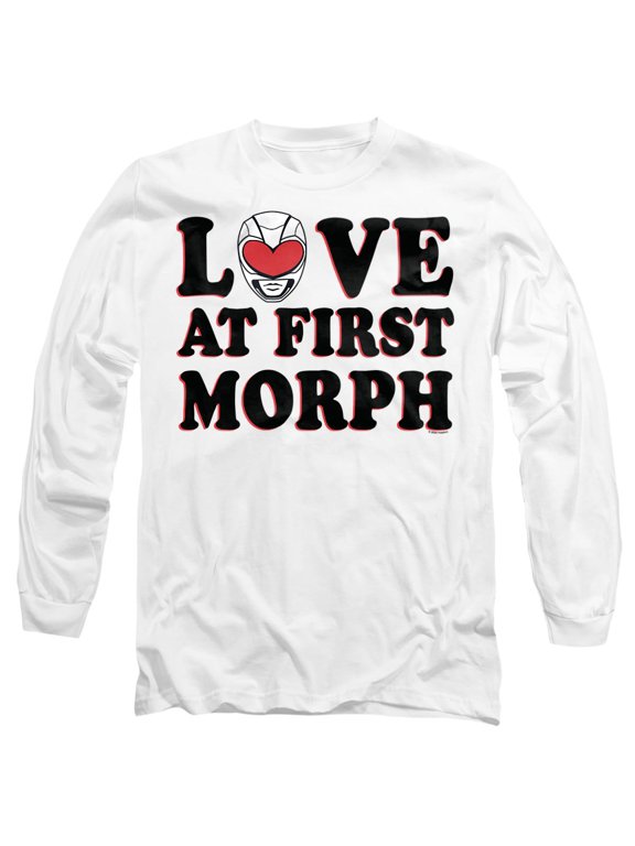 Valentine's Day Love At First Morph Unisex Adult Long-Sleeve T Shirt, White, Small