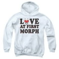 thumbnail image 1 of Power Rangers Valentine's Day Love At First Morph Youth Kids Boy/Girls Pull-Over Hoodie, White, Small, 1 of 4