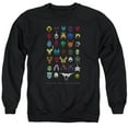 thumbnail image 1 of Power Rangers Villians Adult Crewneck Sweatshirt Black, 1 of 2