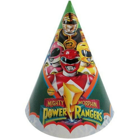 Power Rangers Vintage 1993 'Mighty Morphin' Cone Hats (8ct)