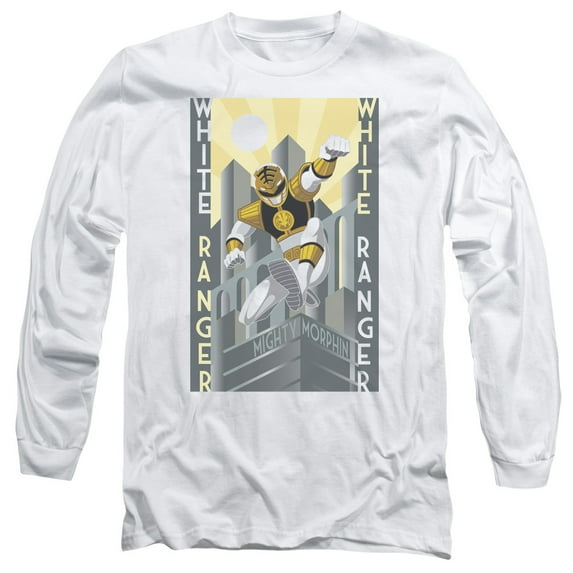 Power Rangers - White Ranger Deco - Long Sleeve Shirt - X-Large