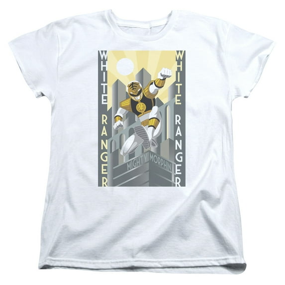 Power Rangers - White Ranger Deco - Women's Short Sleeve Shirt - Small