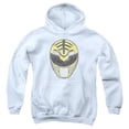 thumbnail image 1 of Power Rangers-White Ranger Mask Youth Pull-Over Hoodie- White - Medium, 1 of 1