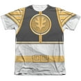 thumbnail image 1 of Power Rangers White Ranger Mens Sublimation Poly Cotton Shirt, 1 of 2