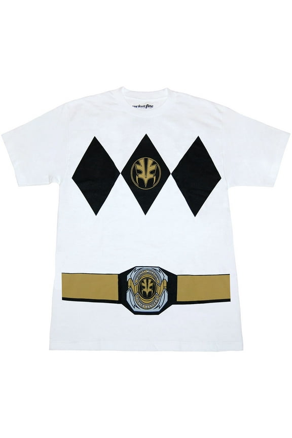 Power Rangers White Ranger with Belt Costume T-Shirt