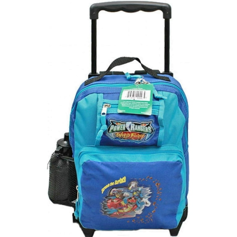 Power Rangers Wild Force Rolling Backpack 12 inch Small Blue 04465