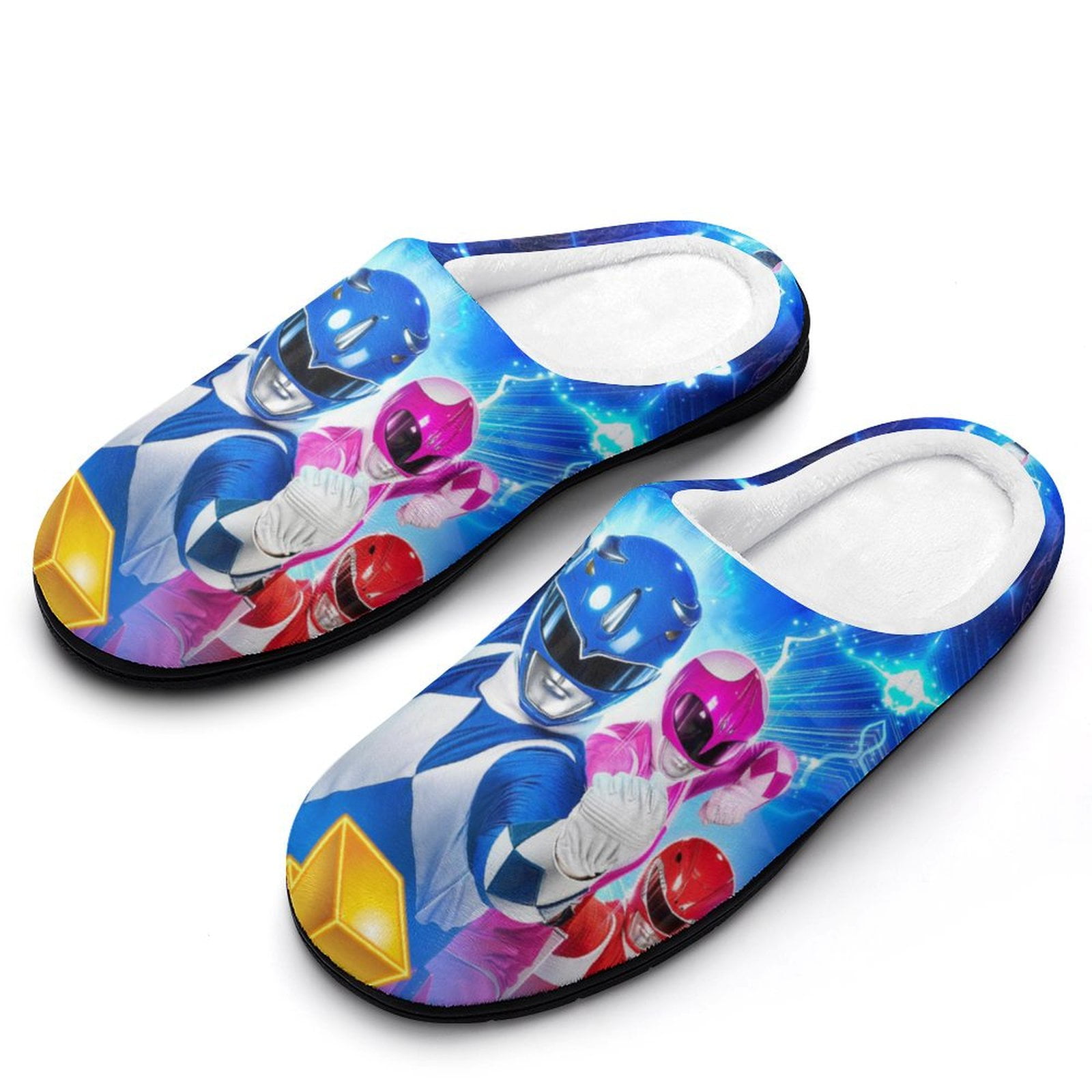 Power Rangers Womens Slippers Anti-slip Fluffy Fuzzy House Slippers ...