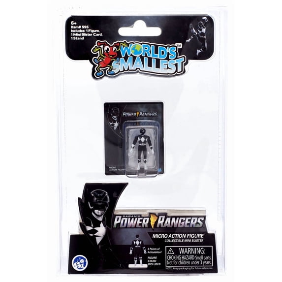 Power Rangers World's Smallest Black Ranger Action Figure