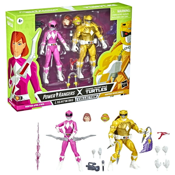 Power Rangers X Teenage Mutant Ninja Turtles Lightning Collection Morphed Michelangelo and Morphed April O’Neil