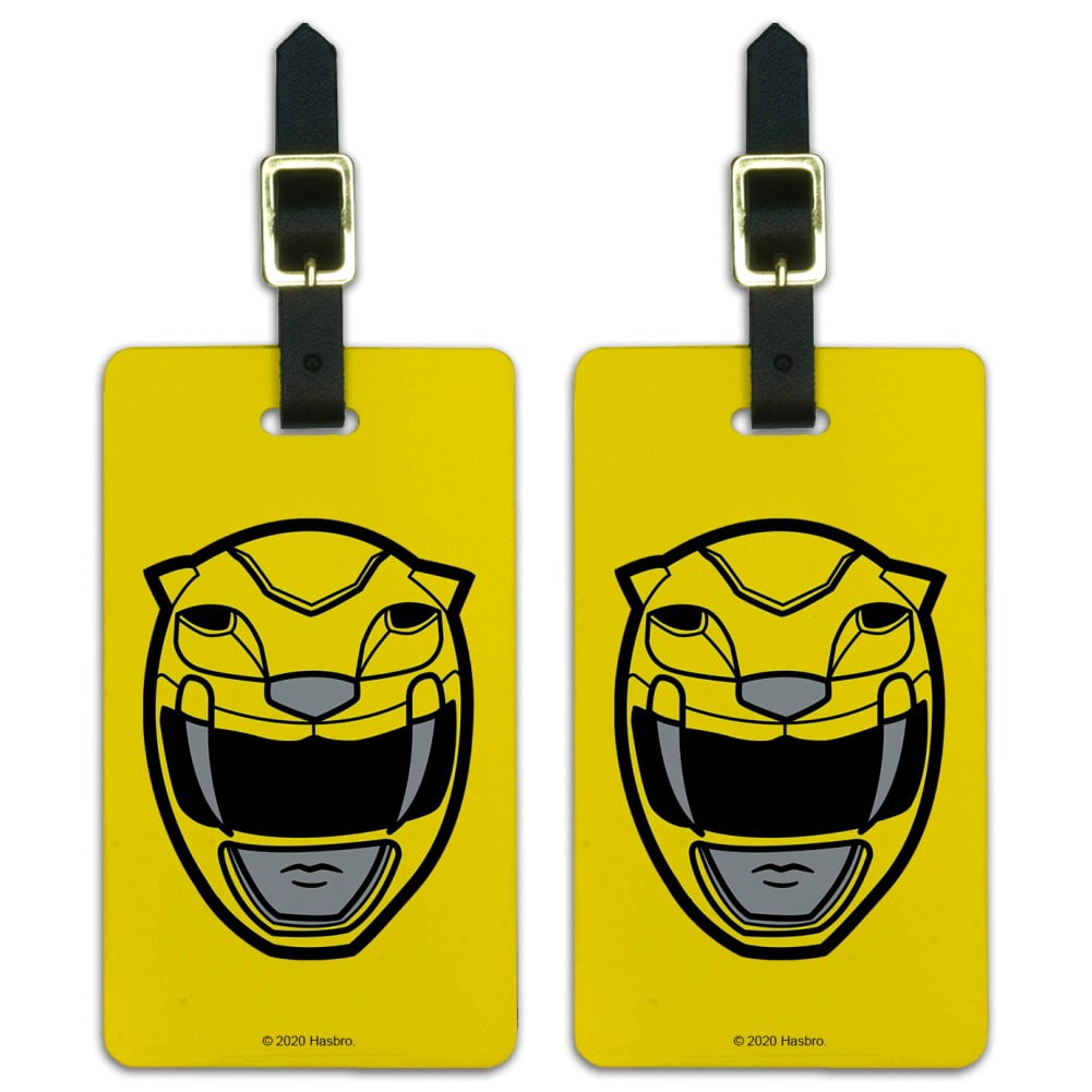 Power Ranger Barcode Power Rangers Yellow Ranger Helmet Luggage ID Tags Set of 2 - Walmart.com