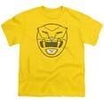 thumbnail image 1 of Power Rangers - Yellow Ranger Mask - Youth Short Sleeve Shirt - Small, 1 of 2