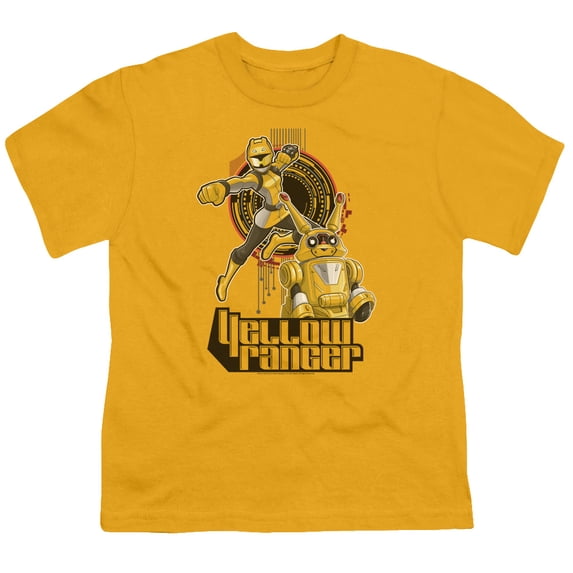 Power Rangers - Yellow Ranger - Youth Short Sleeve Shirt - Medium