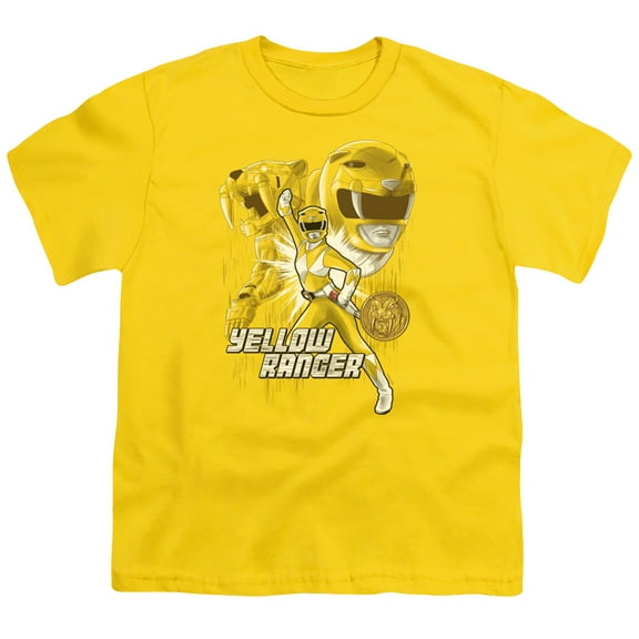 Power Rangers - Yellow Ranger - Youth Short Sleeve Shirt - Small
