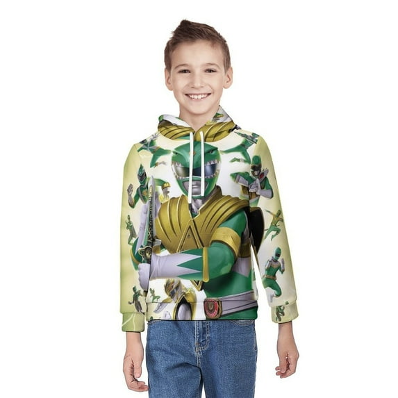Power Rangers Youth Hoodies Boys Girls 3D Printed Sweatshirt Fall Winter Clothes Long Sleeves Pullover Sweater XL