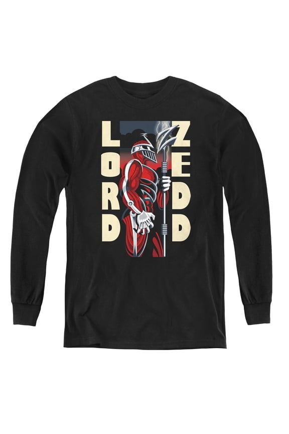 Power Rangers Zedd Deco Youth Long Sleeve T-Shirt Tee Black
