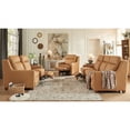 thumbnail image 1 of Power Recline Sofa Set Genuine Top Grain Leather Triple-Motor Reclining Couch Set Zero-Wall Reclining Sofa with Adjustable Headrest and Lumbar, 3 Piece Living Room Set, 1 of 5
