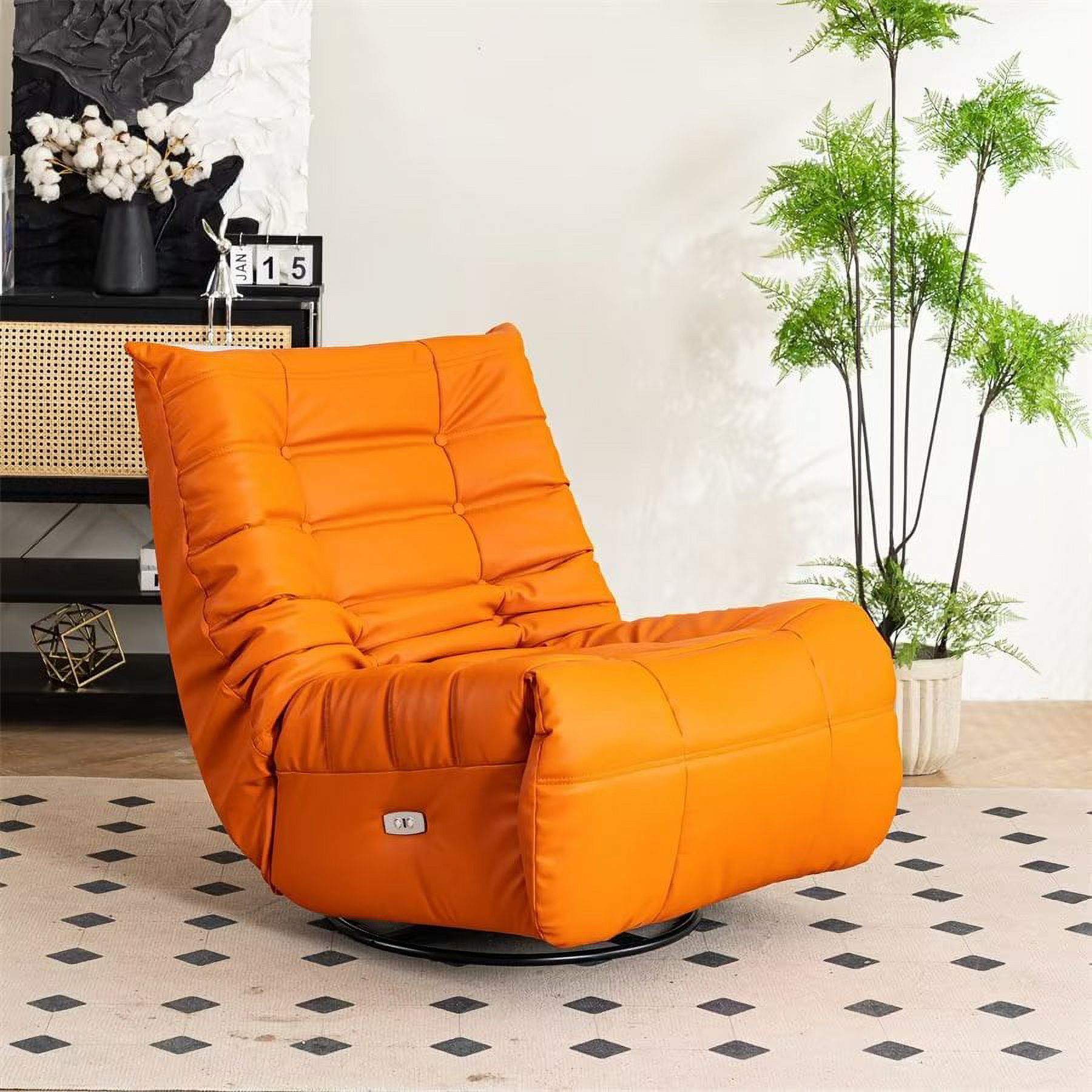 Power Recliner Chair with Adjustable Backrest and Extending Footrest, Comfy Glider Chair with