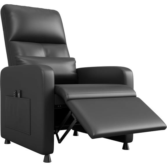 Power Recliner Chair, Adjustable Electric Recliner Ergonomic Overstuffed PU Leather Single Sofa, Tall Back, Padded Seat